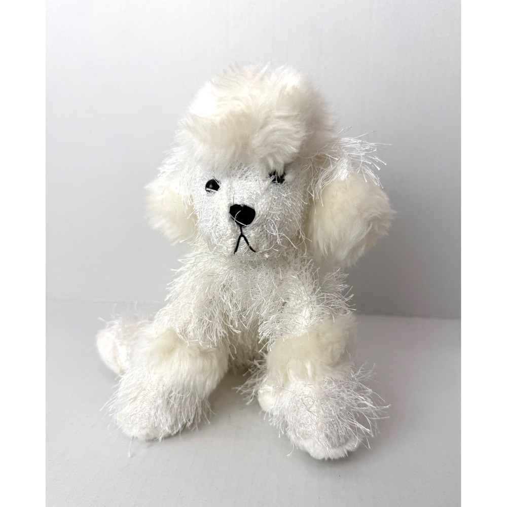 Webkinz Ganz Poodle Plush Kids Small White  Retired Dog Stuffed Animal